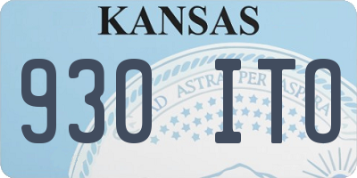 KS license plate 930ITO