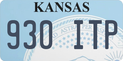 KS license plate 930ITP