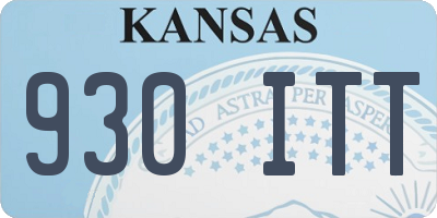 KS license plate 930ITT