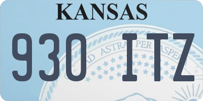 KS license plate 930ITZ