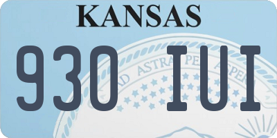 KS license plate 930IUI