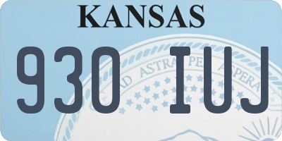 KS license plate 930IUJ