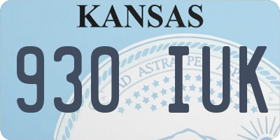 KS license plate 930IUK