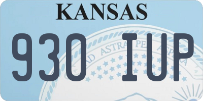 KS license plate 930IUP