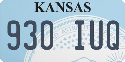 KS license plate 930IUQ