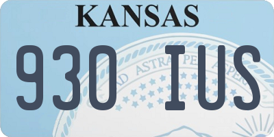 KS license plate 930IUS