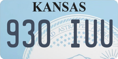 KS license plate 930IUU