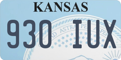 KS license plate 930IUX