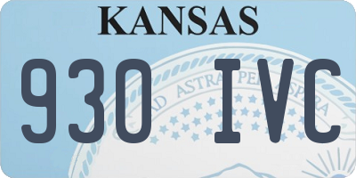KS license plate 930IVC