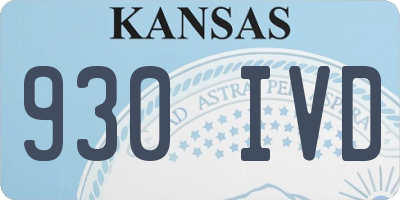 KS license plate 930IVD