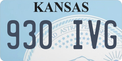 KS license plate 930IVG