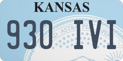 KS license plate 930IVI