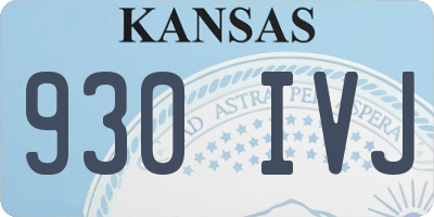KS license plate 930IVJ