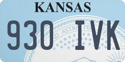 KS license plate 930IVK