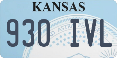 KS license plate 930IVL