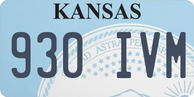KS license plate 930IVM