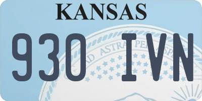 KS license plate 930IVN