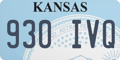 KS license plate 930IVQ