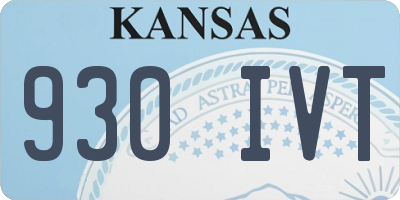 KS license plate 930IVT