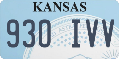 KS license plate 930IVV