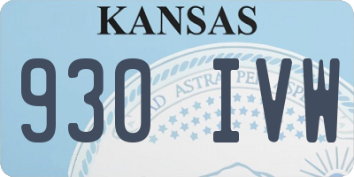 KS license plate 930IVW