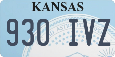 KS license plate 930IVZ