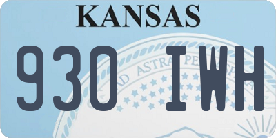 KS license plate 930IWH