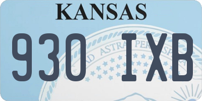 KS license plate 930IXB