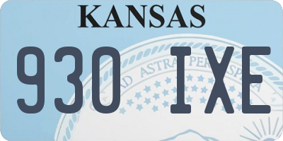 KS license plate 930IXE