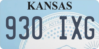KS license plate 930IXG