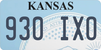 KS license plate 930IXO
