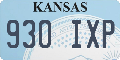 KS license plate 930IXP