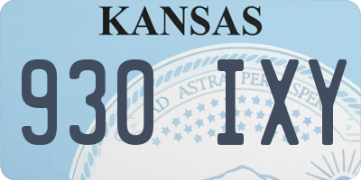 KS license plate 930IXY
