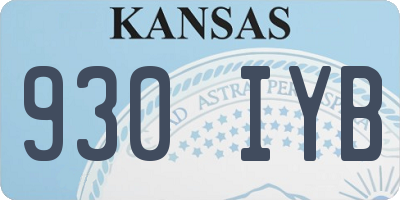 KS license plate 930IYB