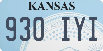 KS license plate 930IYI