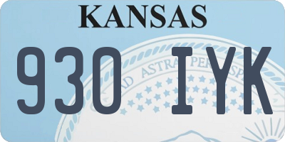 KS license plate 930IYK