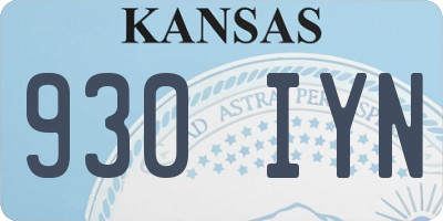 KS license plate 930IYN