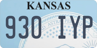 KS license plate 930IYP