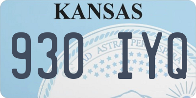 KS license plate 930IYQ