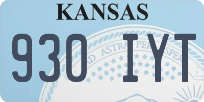 KS license plate 930IYT