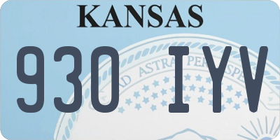 KS license plate 930IYV