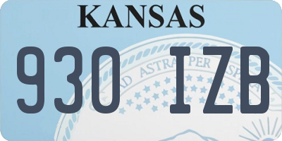 KS license plate 930IZB