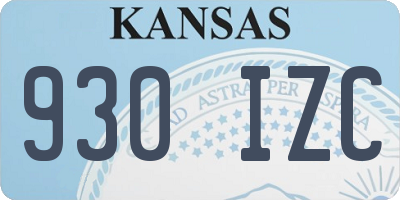 KS license plate 930IZC