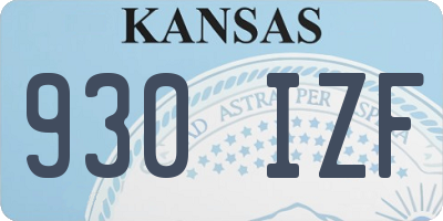 KS license plate 930IZF