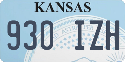 KS license plate 930IZH