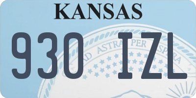 KS license plate 930IZL