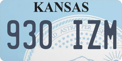 KS license plate 930IZM