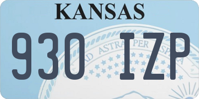 KS license plate 930IZP