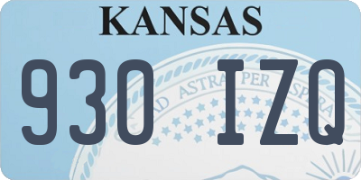 KS license plate 930IZQ