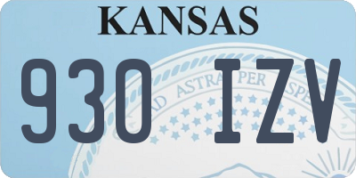 KS license plate 930IZV